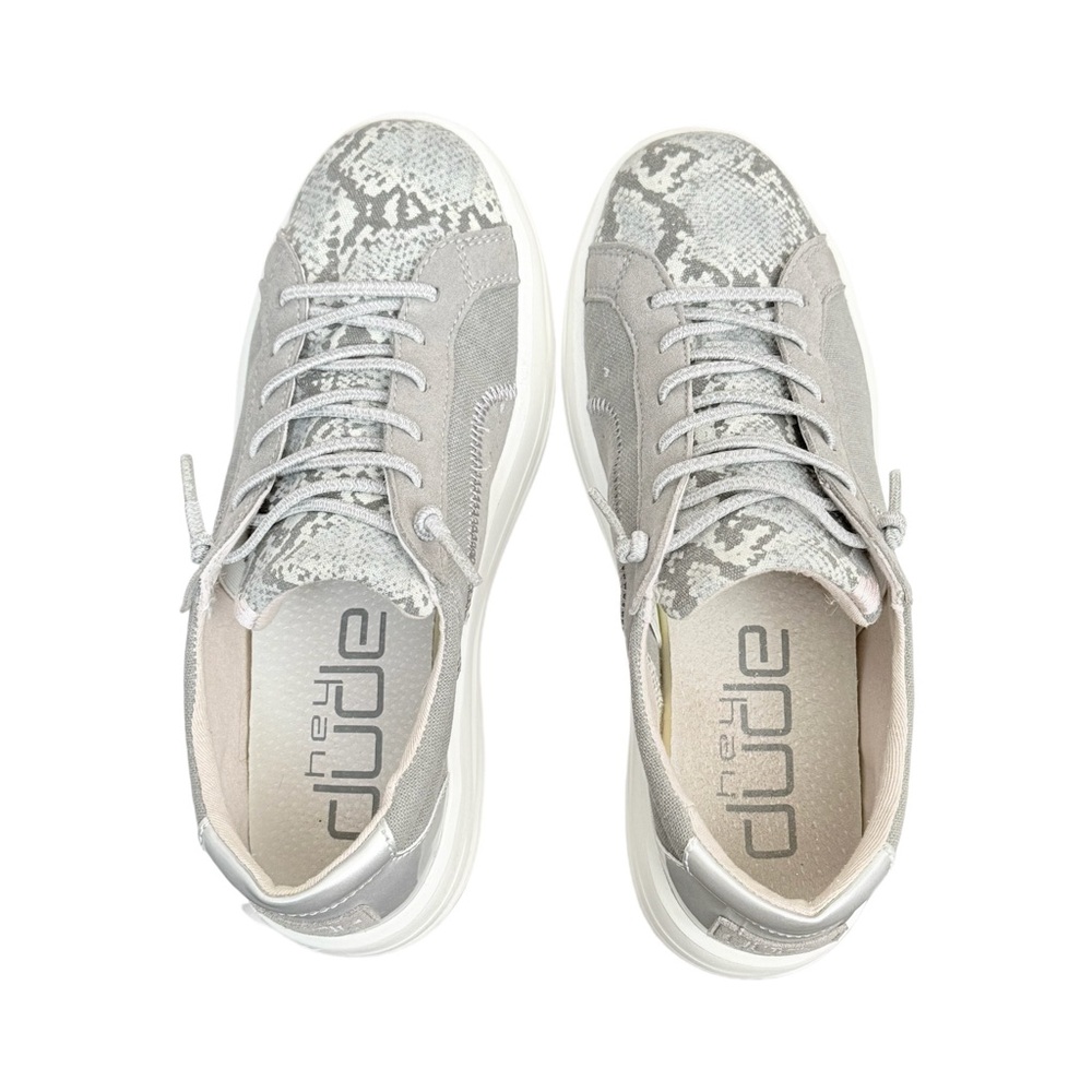 Hey Dude Women's Karina Silver Python Sneakers, S… - image 7
